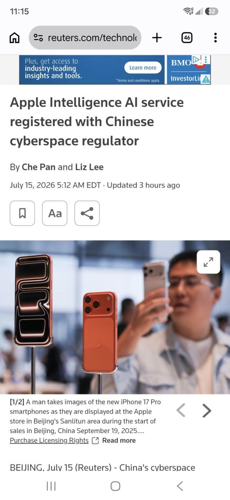 Apple Siri AI registered with Chinese cyberspace regulator.🤣🤣🤣