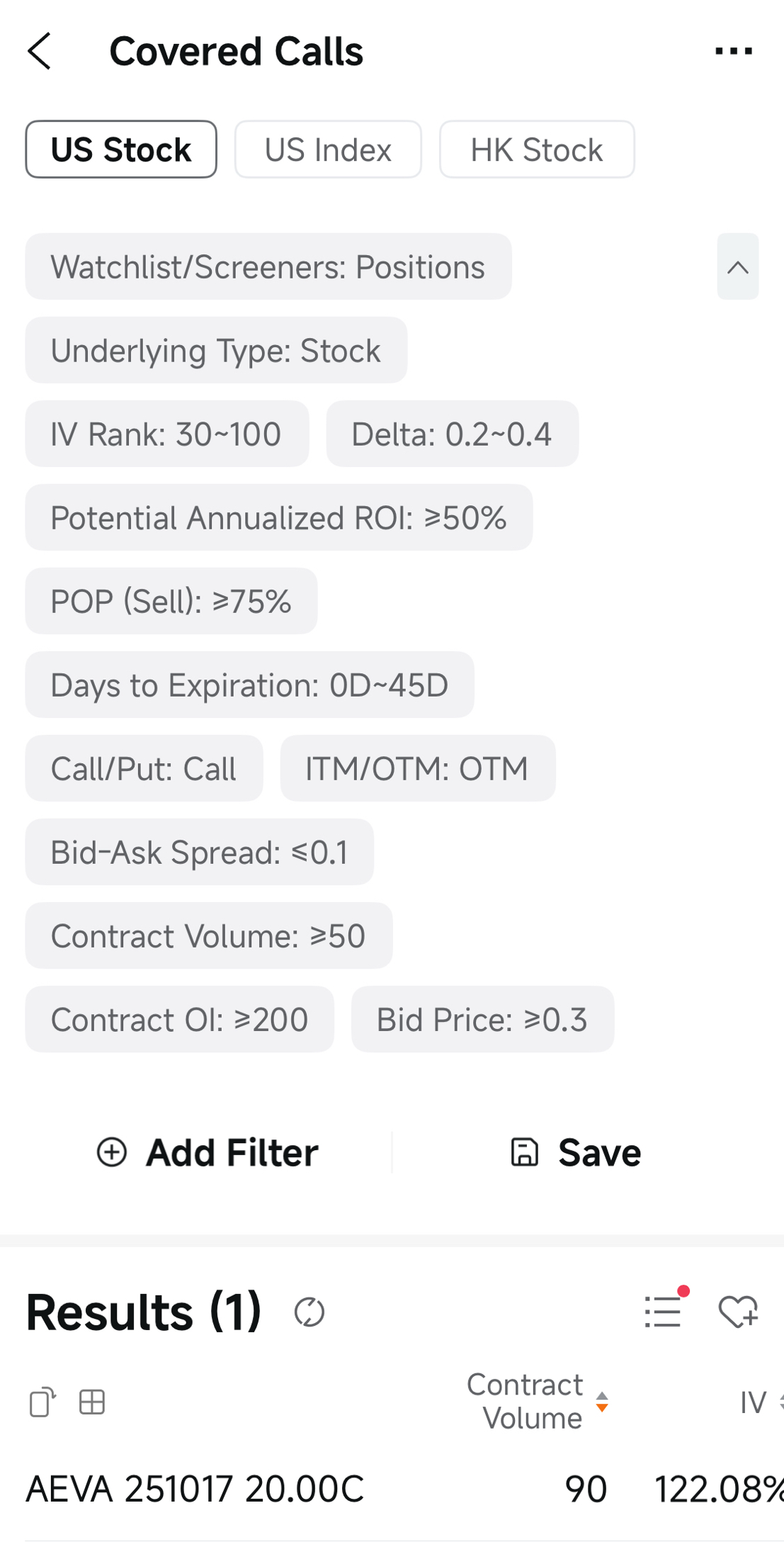 强大的筛选器功能
