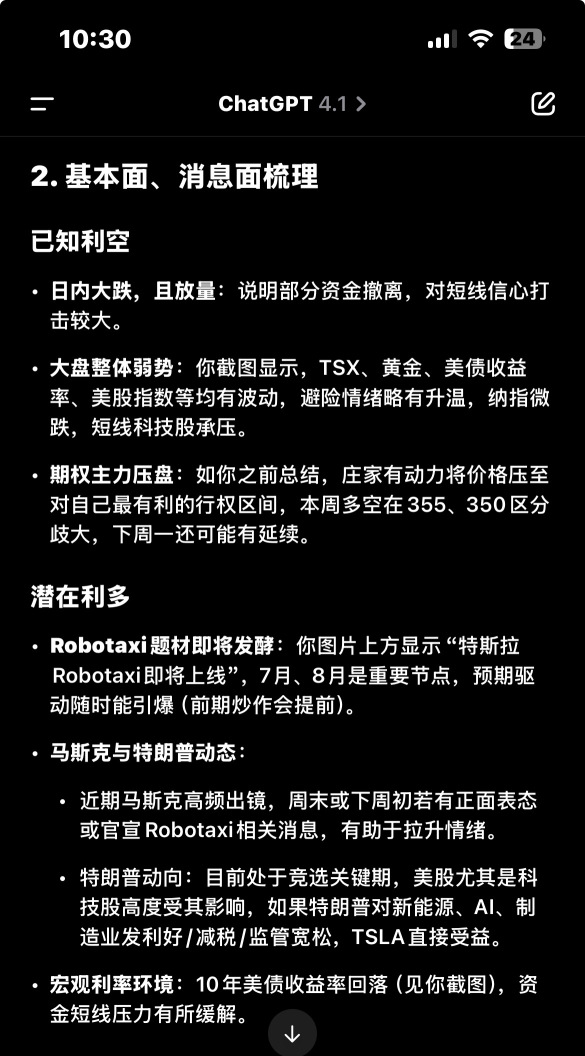 回應剛才 韭菜兄弟的提問 想問問小G同學對下週一開盤怎麼預判，我現在把答案發出來
