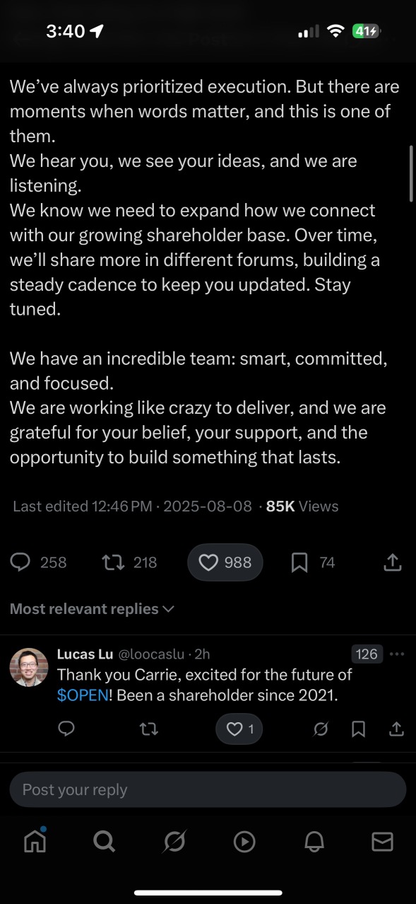 We made Carrie tweet! Let’s Go!