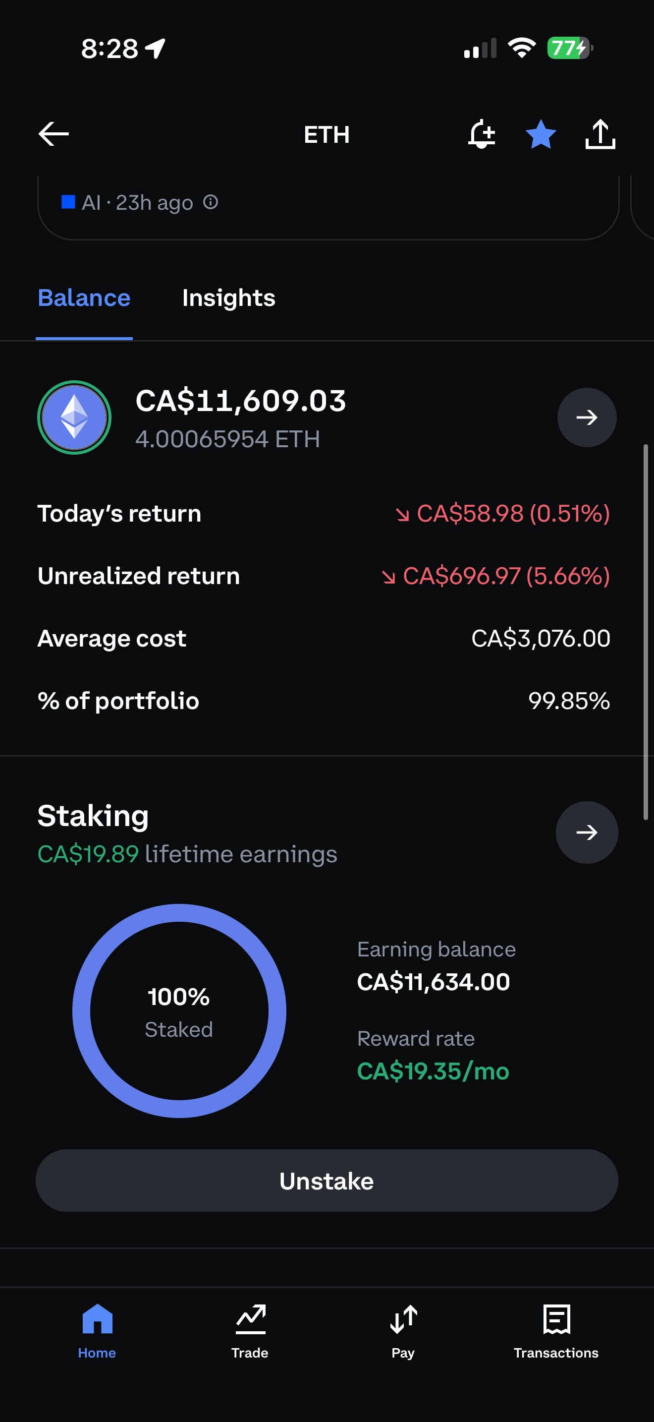 Buy SBET or Stake all ETH on COINBASE. I got 4 ETH fully staked on COIN.