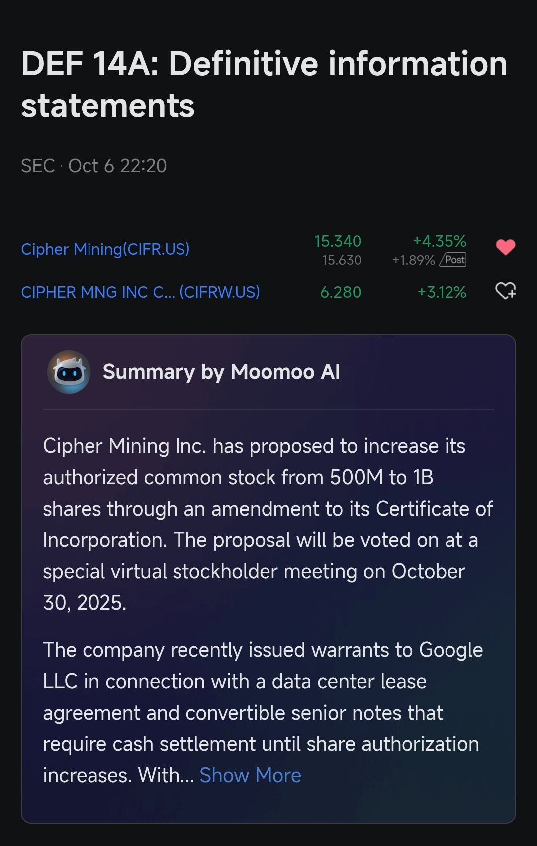 $Cipher Mining (CIFR.US)$