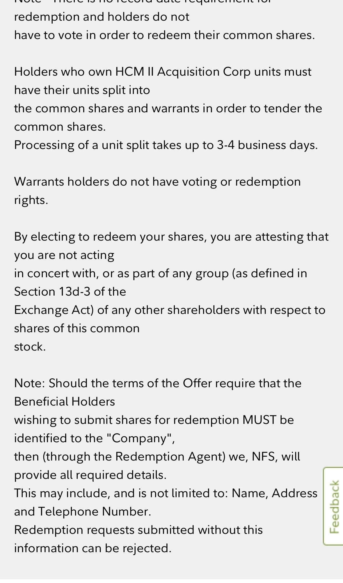 $HCM II Acquisition Corp (HOND.US)$ what is the difference in common shares and warrants? what should i do?
