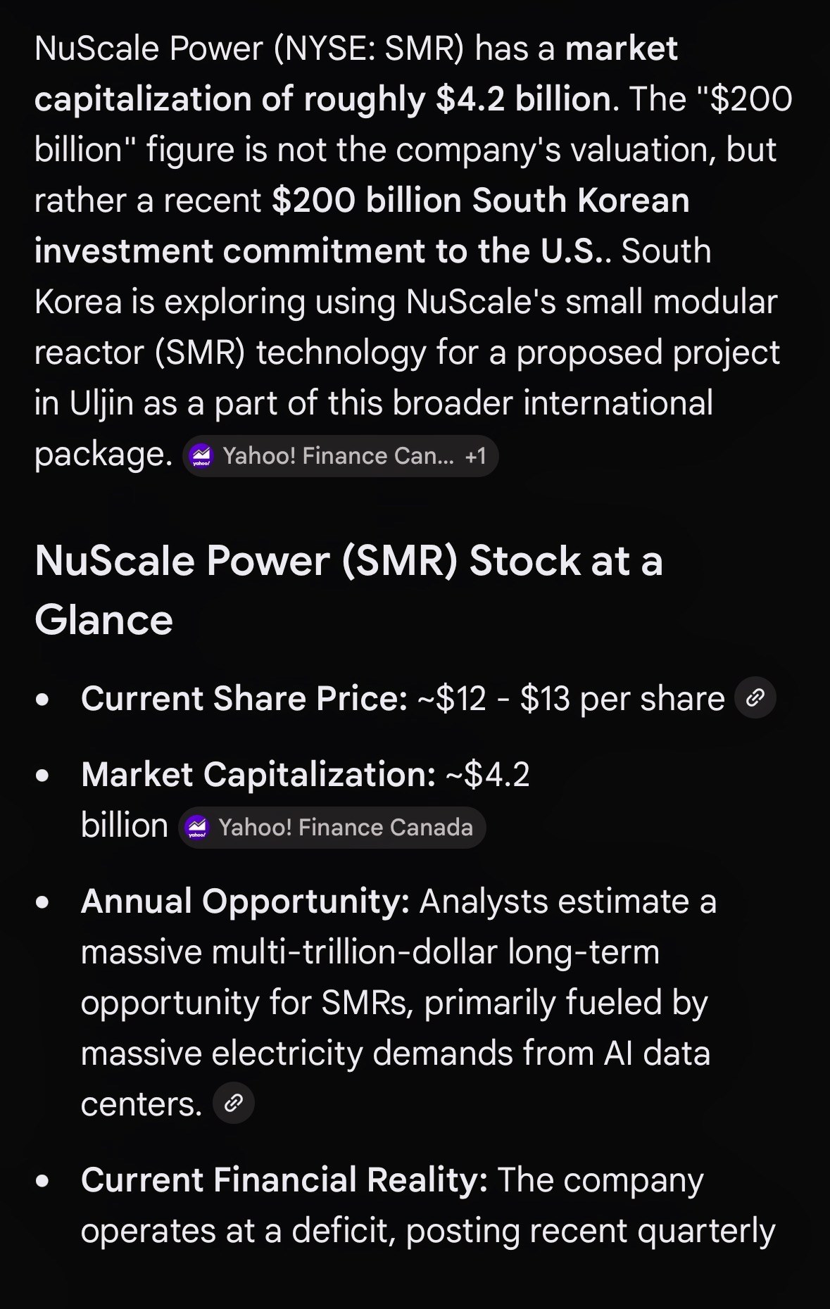 $NuScale Power (SMR.US)$ $ 200 Billion investment ! SMR Company market cap. 40X cheaper than its investment ! only $ 5 Billion ! I will share all details soon! Also, stock sales came to the end!   $SPDR S&P 500 ETF (SPY.US)$ $Bitcoin (BTC.CC)$