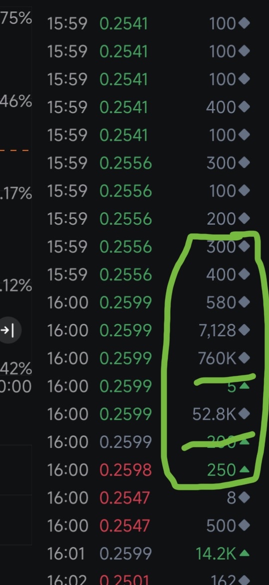 Big Buy Orders Showing Up Many Times Over The Last Hour Of Market Hours