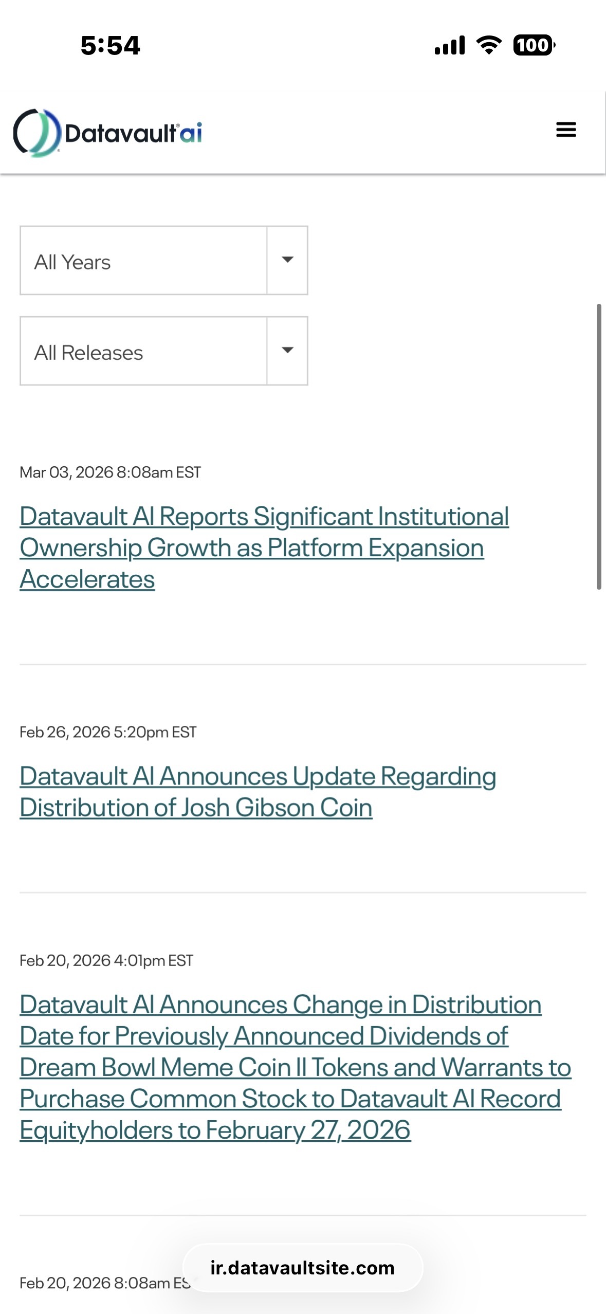 $Datavault AI (DVLT.US)$