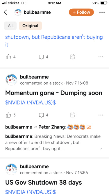 笑死，這傢伙被套牢了。