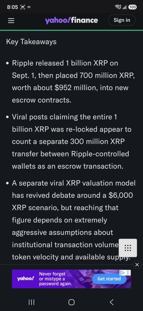 ถึงพวกกองทัพสาวกเหรียญขี้เล็บ XRP ทั้งหลายที่ชอบบอกว่า Ripple ไม่ได้เอา XRP กลับไปล็อกใน Escrow...