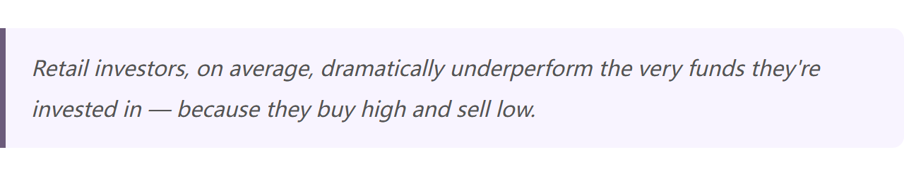 The hidden wiring that turns every dip into a disaster — and how to override it You've been there. The market opens red — again. You refresh your portfolio app, and the number is lower than yesterday. Your stomach tightens. If I sold now, I'd still be up from two years ago. At least I'd lock in something. And then you do something you'll regret. This isn't a story about bad luck or poor research. This is a story about your brain — specifi...