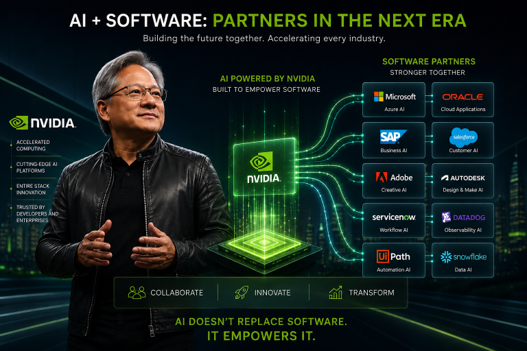 Jensen Huang, Nvidia CEO, Points Out An "Incredible Time" To Be A Software Company As Agentic Era Begins. 