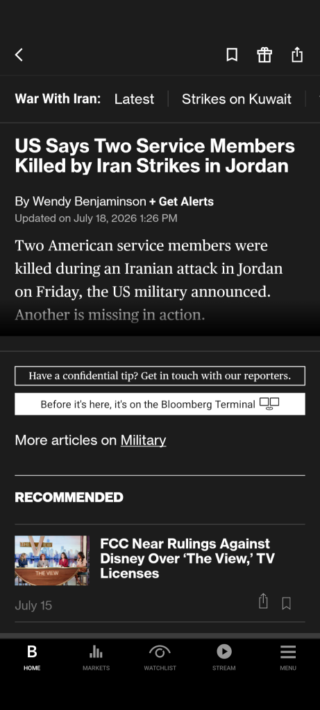 Breaking News from Bloomberg