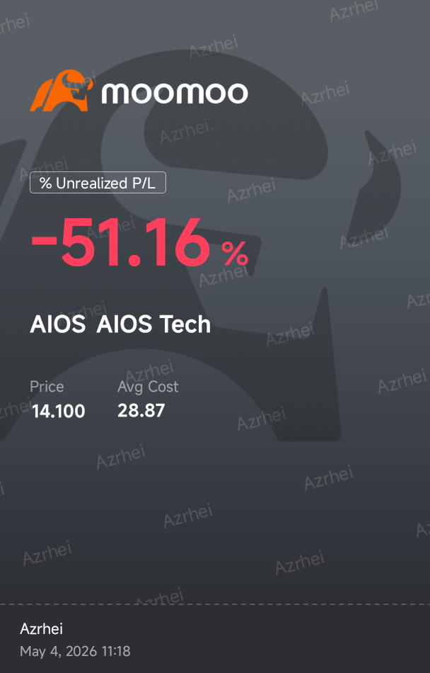 $AIOS Tech (AIOS.US)$ it's sad. maybe I'll just hold it longer. how bad can it get?