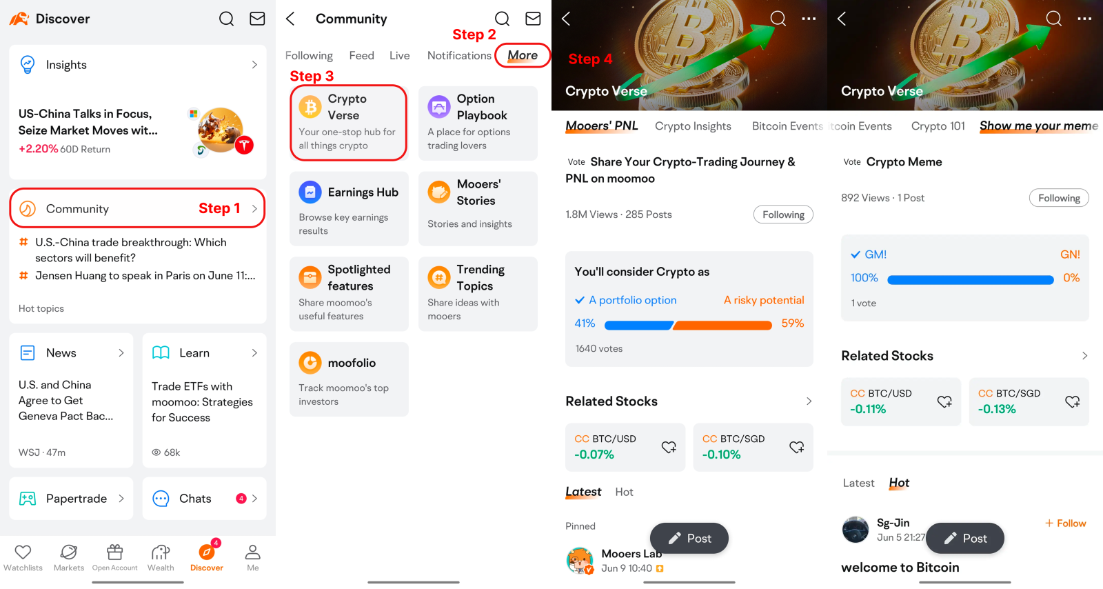 *Crypto Verse目前僅在移動的moomoo應用程序中可用。