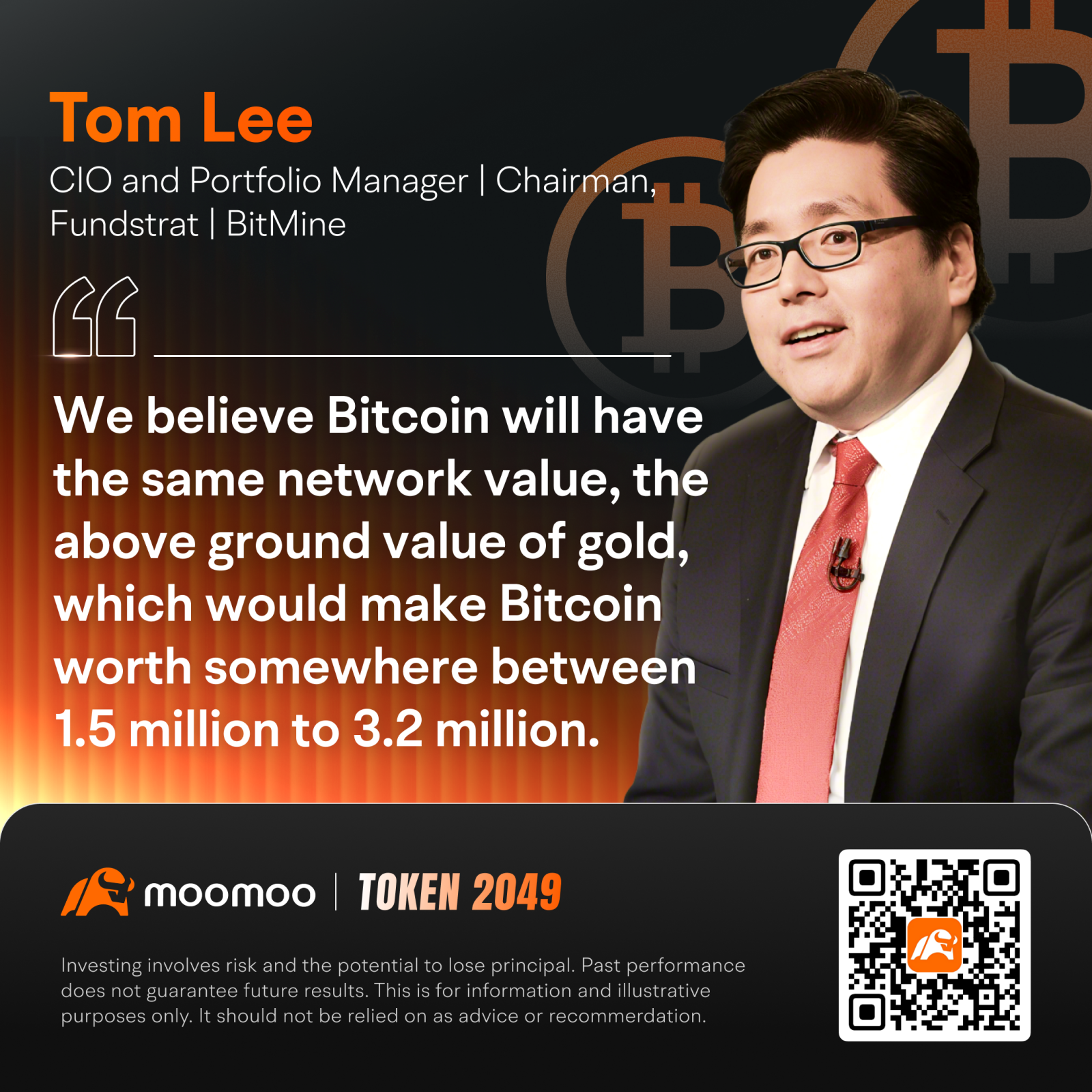 Token 2049 专访：与Tom Lee 共同塑造金融的未来前沿- moomoo 社区
