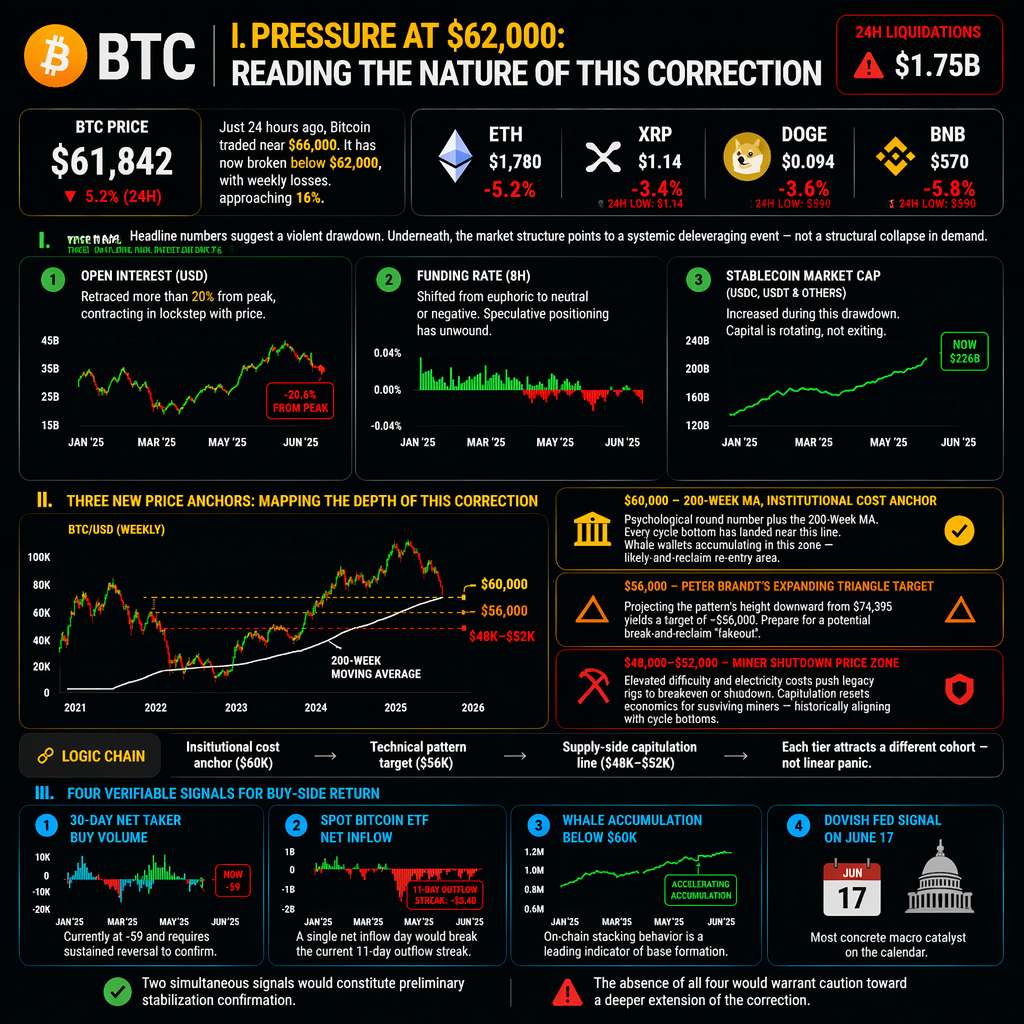 Bitcoin se probio ispod 62 tisuće dolara: Je li pao na dno? AI postaje kapetan…