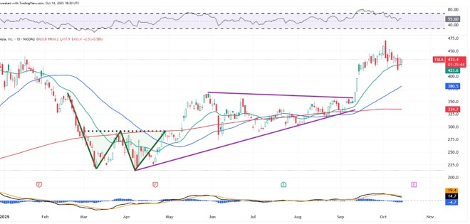 查看特斯拉本周 earnings 报告前的图表走势