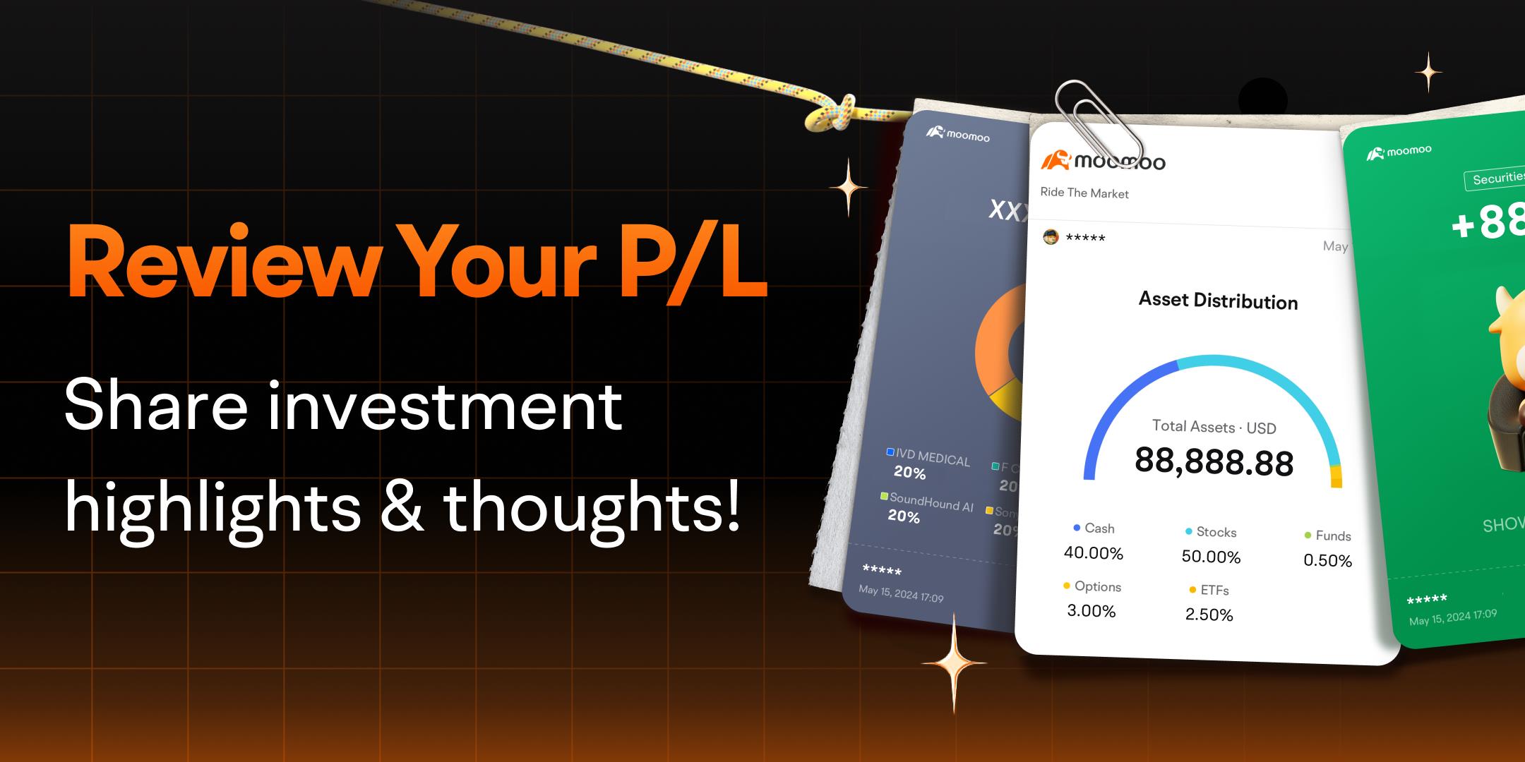 Stay on top of your investments by tracking your P/L