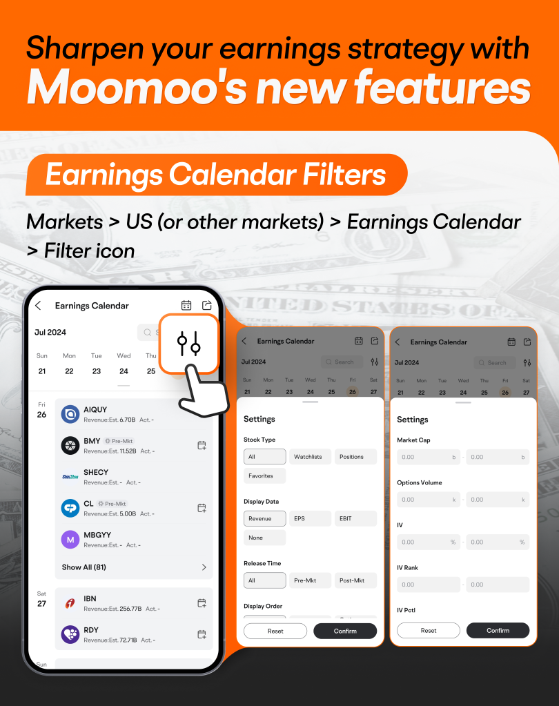 Sharpen your earnings strategy with moomoo's new features