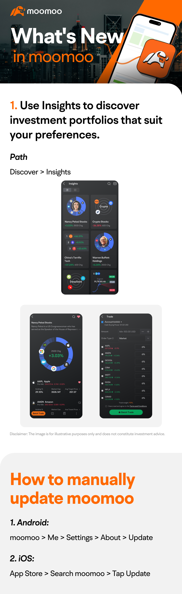 What's New: Use Insights to discover investment portfolios that suit your preferences.