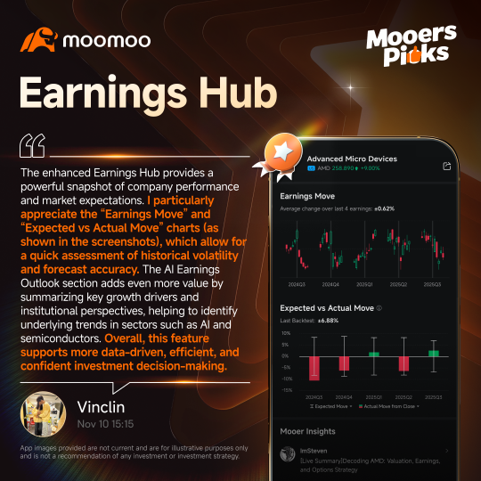 How does the earnings hub help mooers seize opportunities during earnings season? Insights from 5 mooers!