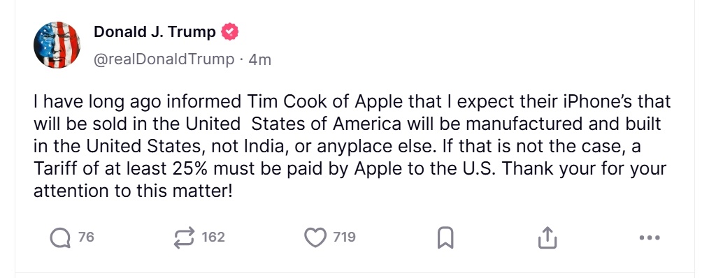 US Morning News Call | Trump Threatens Apple With 25% Tariff on Foreign-Made IPhones