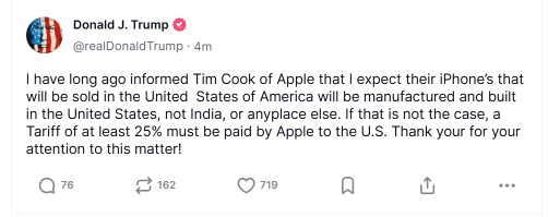 US Morning News Call | Trump Threatens Apple With 25% Tariff on Foreign-Made IPhones