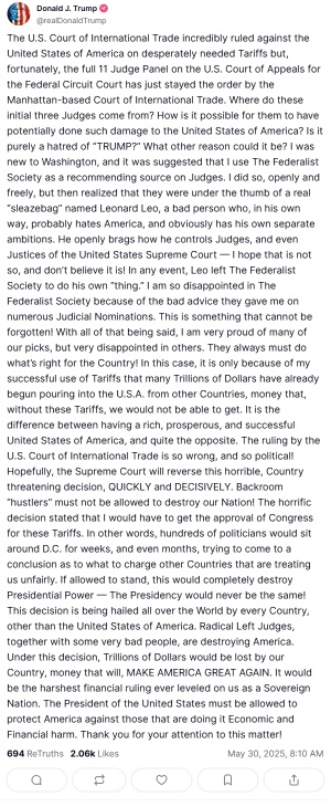 US Morning News Call | Federal Appeals Court Pauses Rulings on Trump Tariffs