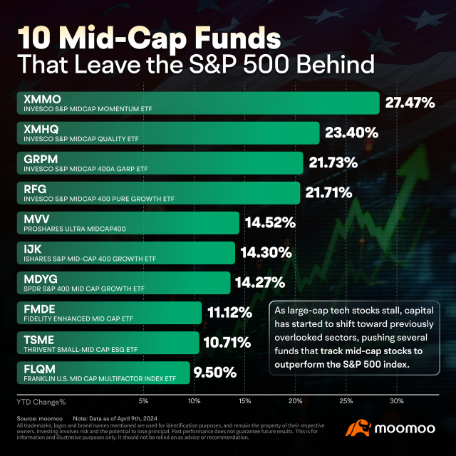 Advisors Favor Mid-Cap Stocks as They Outperform S&P 500 in 2024