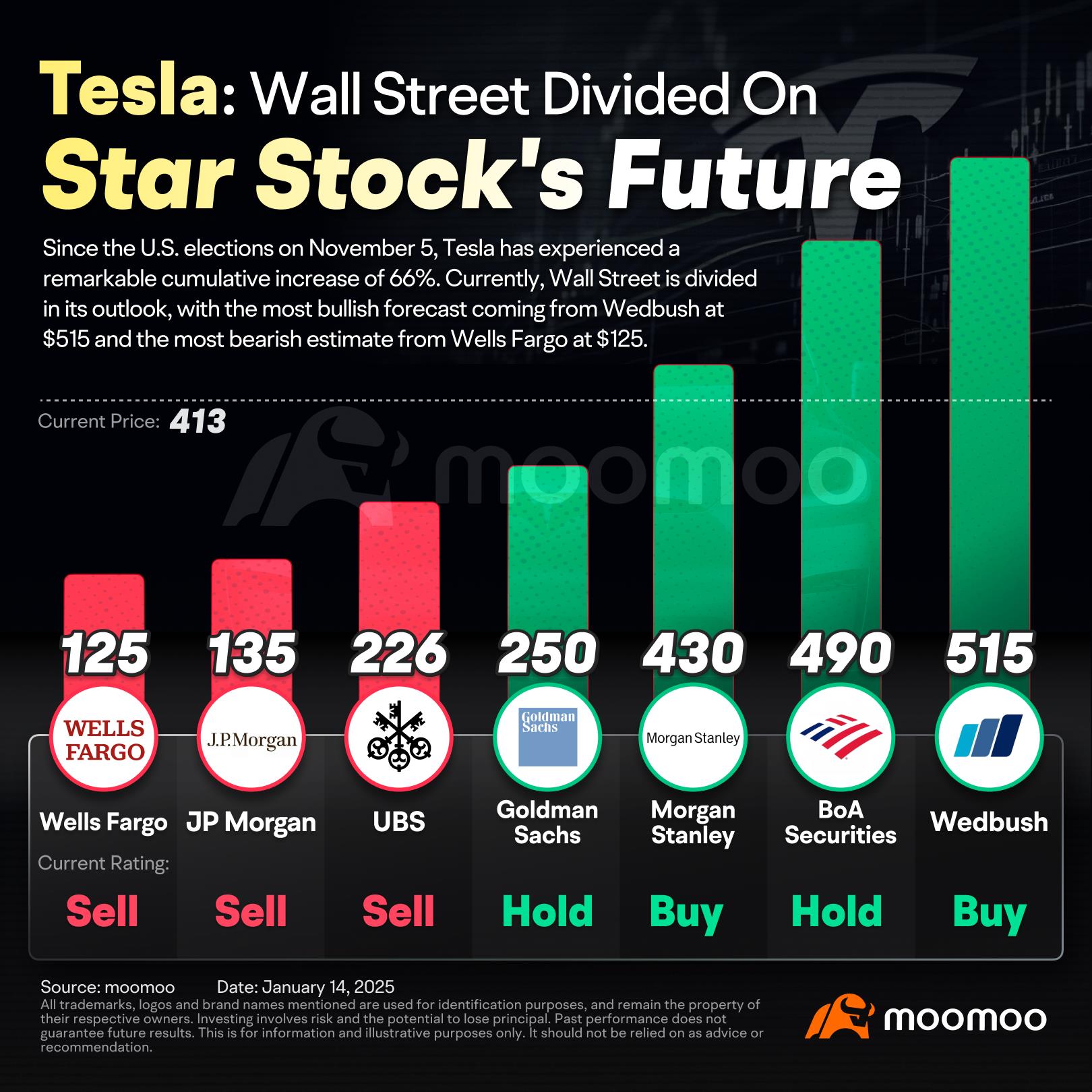 Tesla Surges Against the Trend: Wall Street Divided on Future Stock Prospects