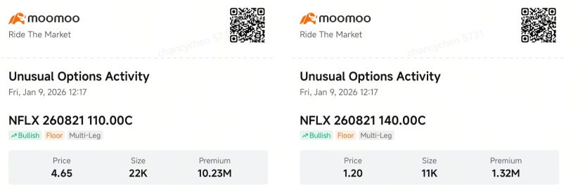 看漲的NFLX期權目標反彈至100-110美元：聰明資金的選擇