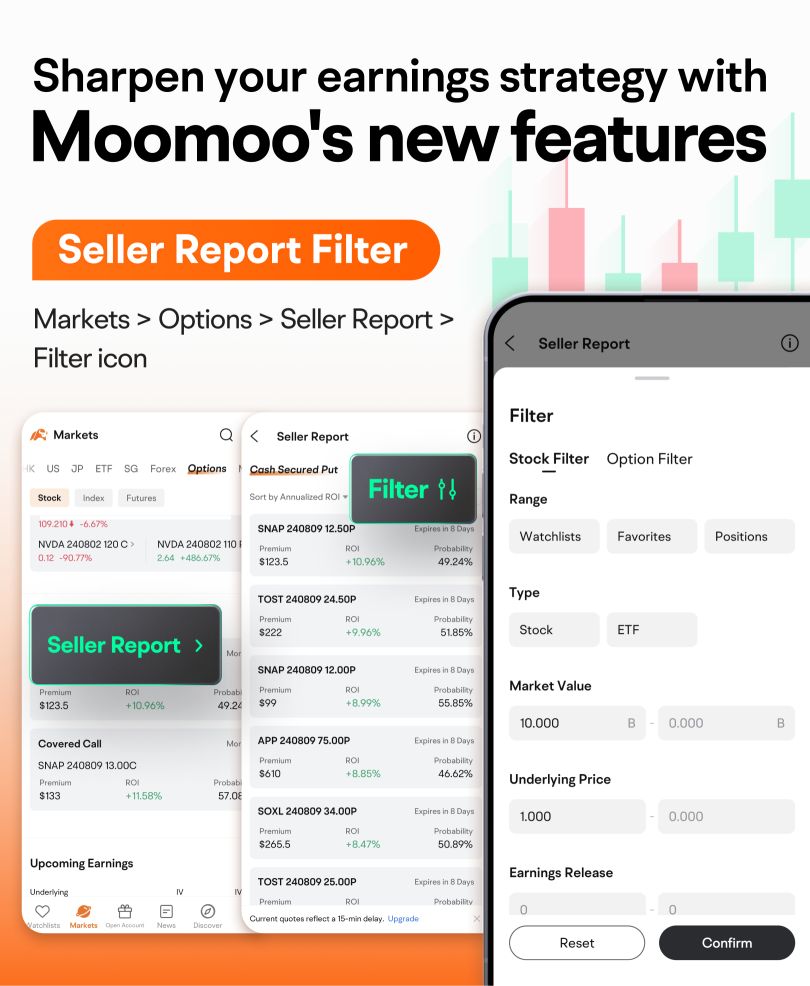 Optimize your earnings season trades with moomoo's enhanced options tools