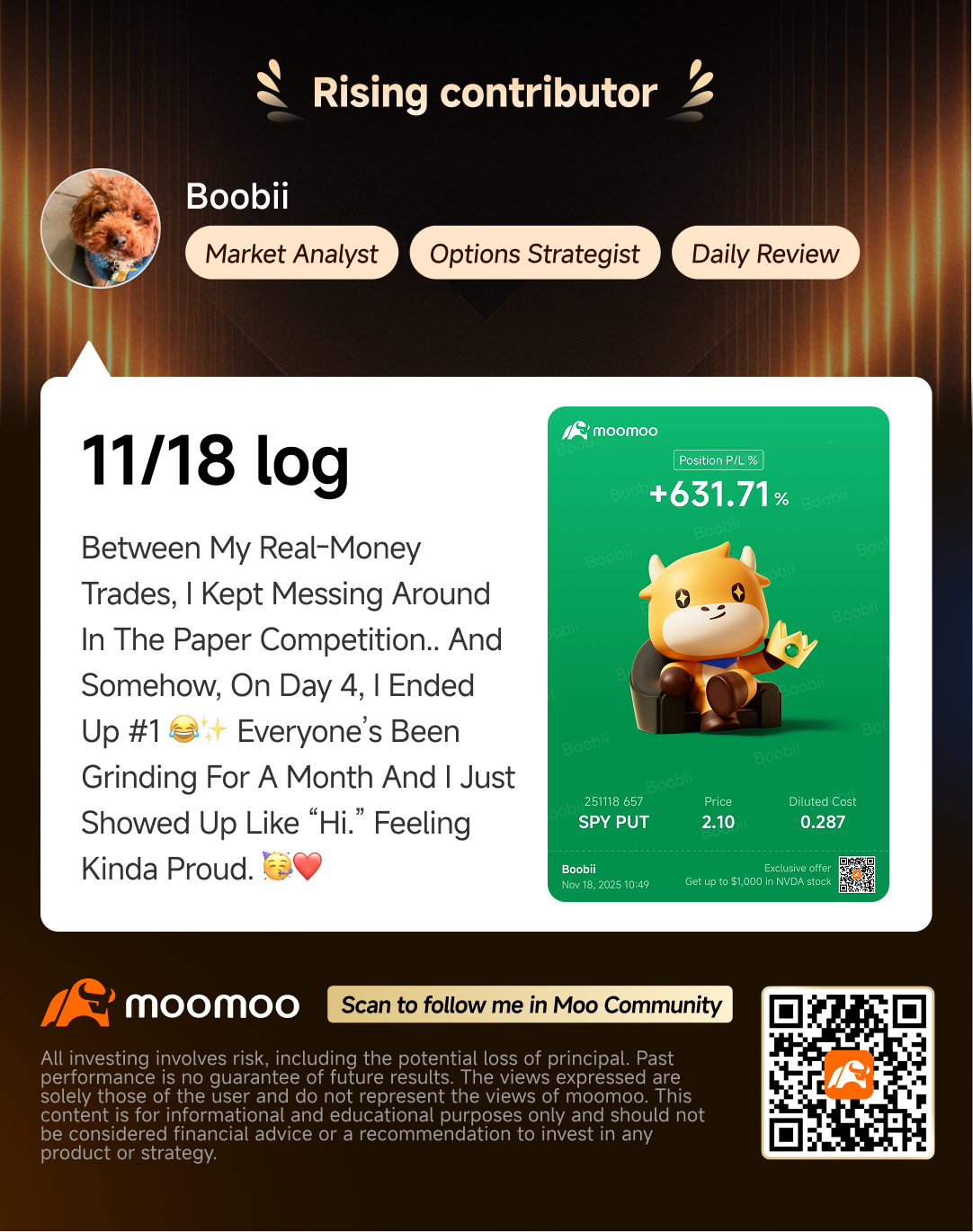 November 2025 Moo Community's leaderboard reveals!
