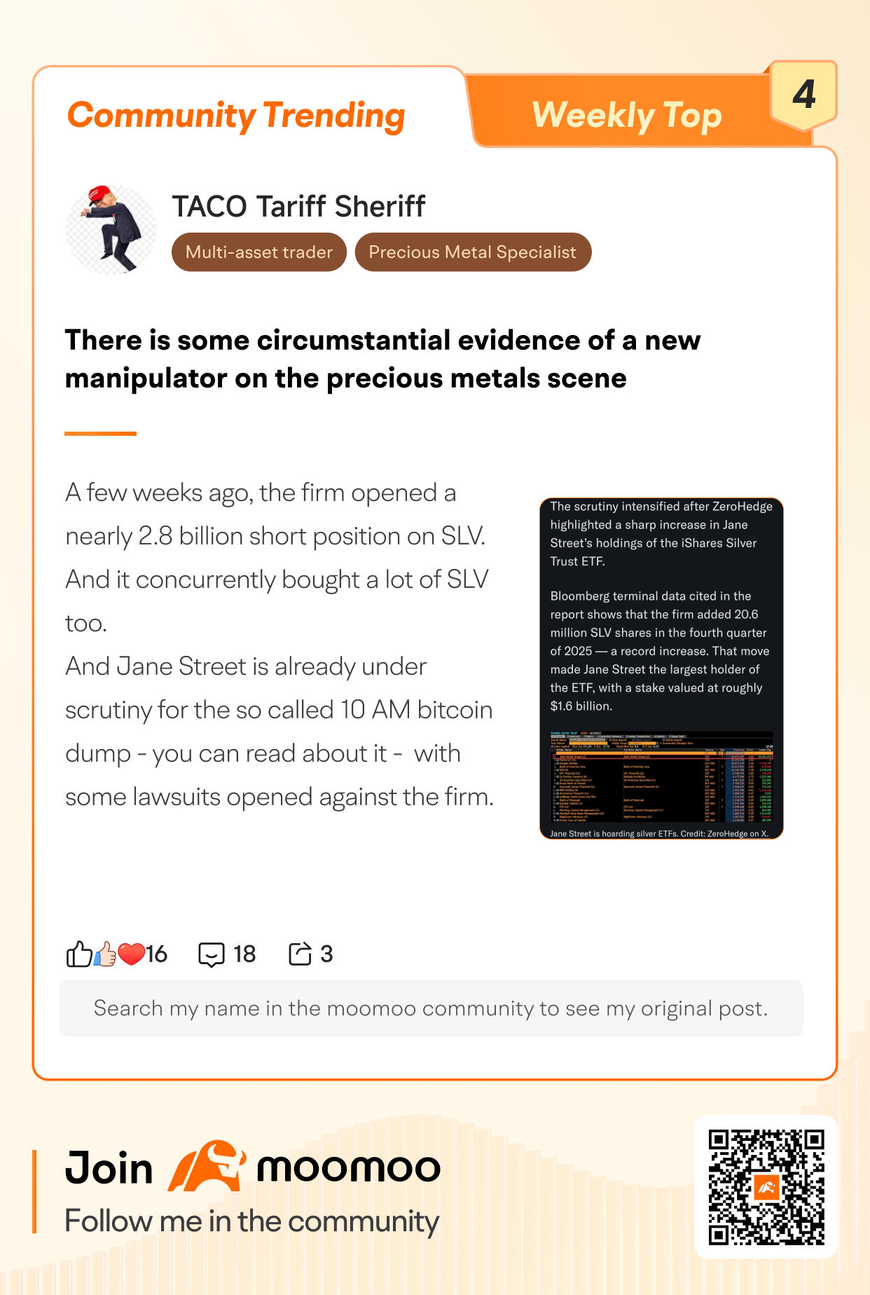 Hello, mooers.  Welcome to our "Moomoo Community Trending" column, where we showcase the post our mooer loved the most over this week. What are the top users sharing this time: From market insights and trading strategies to investment logic and real portfolio experiences! Each featured mooer has been awarded 1,000 points, which have already been distributed. You can view your point transactions [visit Me > My Rewards] and redeem the points in the R...