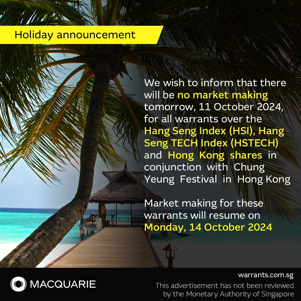 Holiday announcement