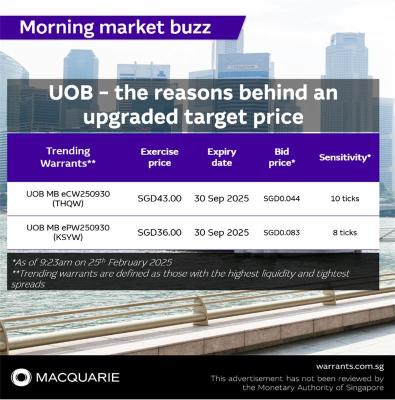 UOB – the reasons behind an upgraded target price