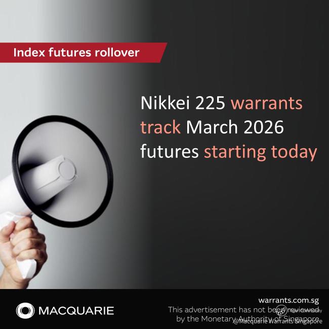 Nikkei225 warrants tracking March 2026 futures from today
