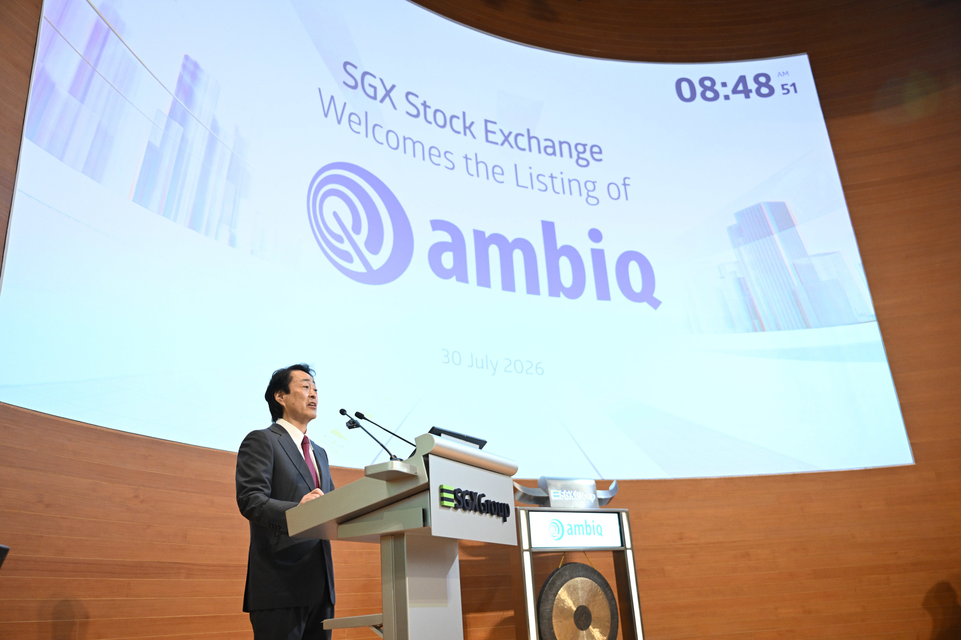 Ambiqのチームの皆様、本日シンガポール証券取引所メインボードへのコード「AMQ」での二次上場成功、心よりお祝い申し上げます。